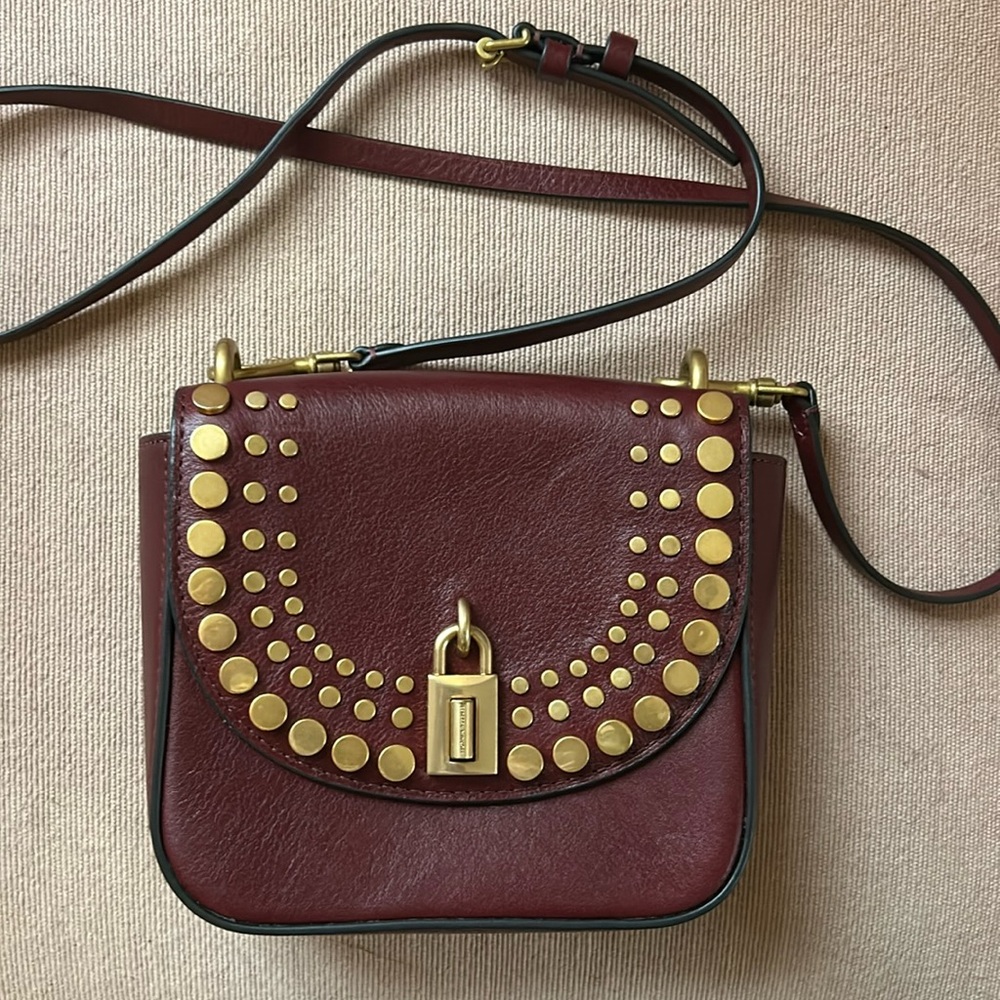 Rebecca Minkoff Wine Studded Crossbody Bag